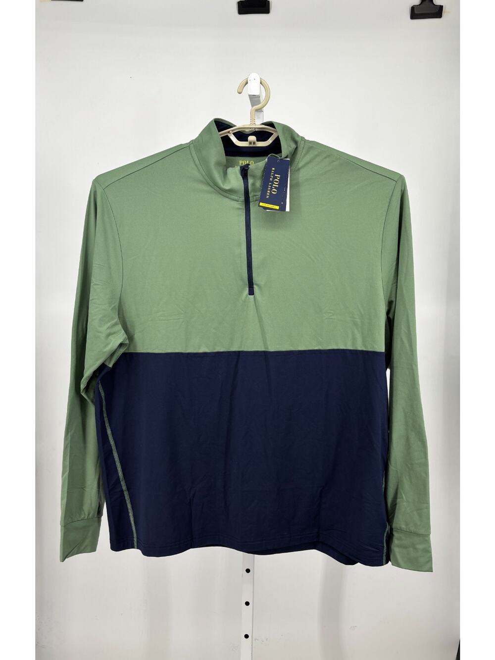 Polo Ralph Lauren Performance Golf Sweater Mens 2XL Green Blue Colorblock Sports